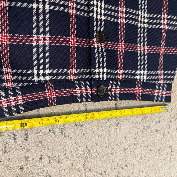 Brooks Brothers Red Fleece size 2 EUC wool blend red/navy Plaid Pencil Skirt - Picture 10 of 11